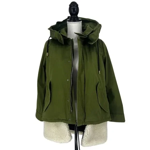 Doma Convertible Shearling Trim Utility Jacket - Picture 3 of 12